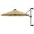Umbrelă soare LED montaj pe perete stâlp metal gri taupe 300cm GartenMobel Dekor