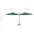 Umbrelă de soare dublă cu stâlp din oțel, verde, 600 cm GartenMobel Dekor