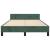 Cadru de pat cu tăblie, verde închis, 120x200 cm, catifea GartenMobel Dekor