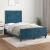 Cadru de pat cu tăblie, albastru închis, 120x200 cm, catifea GartenMobel Dekor