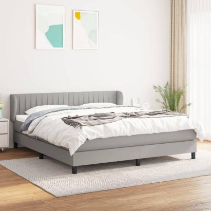 Pat continental, gri deschis, 180x200 cm, material textil GartenMobel Dekor