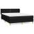 Pat box spring cu saltea, negru, 140x190 cm, textil GartenMobel Dekor