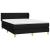Pat box spring cu saltea, negru, 140x190 cm, textil GartenMobel Dekor