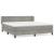 Pat box spring cu saltea, gri deschis, 160x200 cm, catifea GartenMobel Dekor