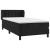 Pat box spring cu saltea, negru, 80x200 cm, catifea GartenMobel Dekor