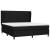 Pat box spring cu saltea, negru, 160x200 cm, textil GartenMobel Dekor