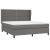Pat box spring cu saltea, gri, 180x200 cm, piele ecologică GartenMobel Dekor
