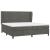 Pat box spring cu saltea, gri închis, 200x200 cm, catifea GartenMobel Dekor