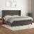 Pat box spring cu saltea, gri închis, 200x200 cm, catifea GartenMobel Dekor