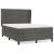 Pat box spring cu saltea, gri închis, 140x190 cm, catifea GartenMobel Dekor
