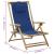 Scaun rabatabil de relaxare, bleumarin, bambus & țesătură GartenMobel Dekor