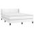 Pat box spring cu saltea, alb, 140x200 cm, piele ecologică GartenMobel Dekor