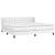 Pat box spring cu saltea, alb, 200x200 cm, piele ecologică GartenMobel Dekor