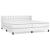 Pat box spring cu saltea, alb, 200x200 cm, piele ecologică GartenMobel Dekor