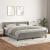 Pat box spring cu saltea, gri deschis, 180x200 cm, catifea GartenMobel Dekor