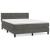 Pat box spring cu saltea, gri închis, 140x190 cm, catifea GartenMobel Dekor