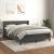 Pat box spring cu saltea, gri închis, 140x190 cm, catifea GartenMobel Dekor