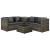 Set mobilier de grădină cu perne, 4 piese, poliratan, gri GartenMobel Dekor