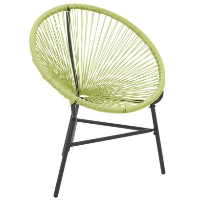 Scaun Acapulco de grădină, verde, poliratan GartenMobel Dekor