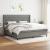 Pat box spring cu saltea, gri închis, 200x200 cm, textil GartenMobel Dekor