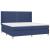 Pat box spring cu saltea, albastru, 200x200 cm, textil GartenMobel Dekor