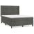 Pat box spring cu saltea, gri închis, 140x190 cm, catifea GartenMobel Dekor