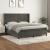 Pat box spring cu saltea, gri închis, 160x200 cm, catifea GartenMobel Dekor