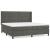 Pat box spring cu saltea, gri închis, 200x200 cm, catifea GartenMobel Dekor