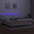 Pat cu arcuri, saltea și LED, crem, 200x200 cm, textil GartenMobel Dekor