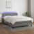 Pat cu arcuri, saltea și LED, gri închis, 140x190 cm, textil GartenMobel Dekor