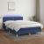 Pat cu arcuri, saltea și LED, albastru, 140x190 cm, textil GartenMobel Dekor