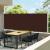 Copertină laterală retractabilă de terasă, maro, 600 x 160 cm GartenMobel Dekor
