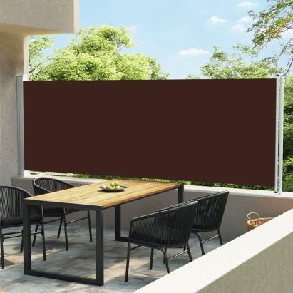 Copertină laterală retractabilă de terasă, maro, 600 x 160 cm GartenMobel Dekor