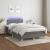 Pat cu arcuri, saltea și LED, gri închis, 120x200 cm, textil GartenMobel Dekor