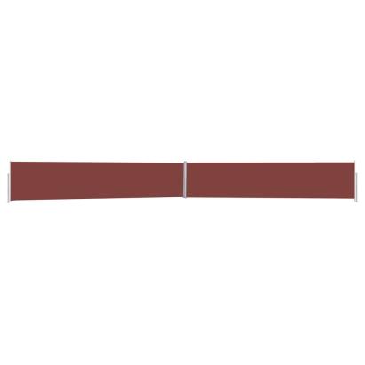 Copertină laterală retractabilă de terasă, maro, 170 x 1200 cm GartenMobel Dekor