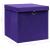 Cutii depozitare cu capace 4 buc. violet, 32x32x32 cm, textil GartenMobel Dekor