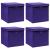 Cutii depozitare cu capace 4 buc. violet, 32x32x32 cm, textil GartenMobel Dekor