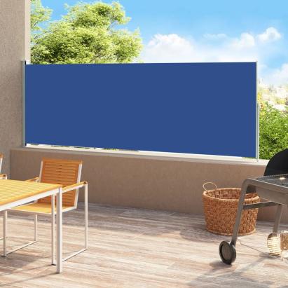 Copertină laterală retractabilă de terasă, albastru, 180x500 cm GartenMobel Dekor