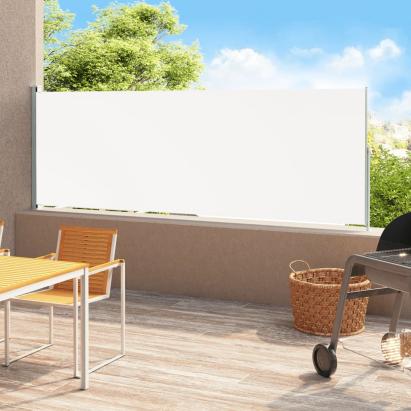 Copertină laterală retractabilă de terasă, crem, 200 x 500 cm GartenMobel Dekor