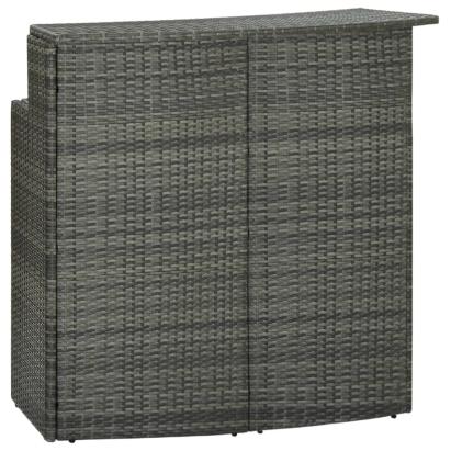 Masă de bar de grădină, gri, 120x55x110 cm, poliratan GartenMobel Dekor
