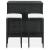 Set mobilier de bar, 3 piese, negru, poliratan GartenMobel Dekor