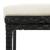 Set mobilier de bar, 3 piese, negru, poliratan GartenMobel Dekor
