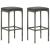 Set de bar, 3 piese, gri, poliratan GartenMobel Dekor
