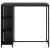Masă de bar cu raft depozitare, negru, 120x60x110 cm, poliratan GartenMobel Dekor