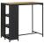 Masă de bar cu raft de depozitare negru 120x60x110 cm poliratan GartenMobel Dekor