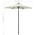 Umbrelă de soare cu lumini LED, nisipiu, 200x211 cm, aluminiu GartenMobel Dekor