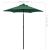 Umbrelă de soare cu lumini LED, verde, 200x211 cm, aluminiu GartenMobel Dekor