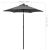 Umbrelă de soare cu lumini LED, antracit, 200x211 cm, aluminiu GartenMobel Dekor