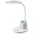 Lampa de birou, Jumi, lumina LED reglabila, brat ajustabil, alb, cu suport pixuri si creioane, 41 cm GartenVIP DiyLine