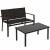Set mobilier gradina/terasa, negru, 1 masa, 2 scaune, 1 canapea, Jumi GartenVIP DiyLine